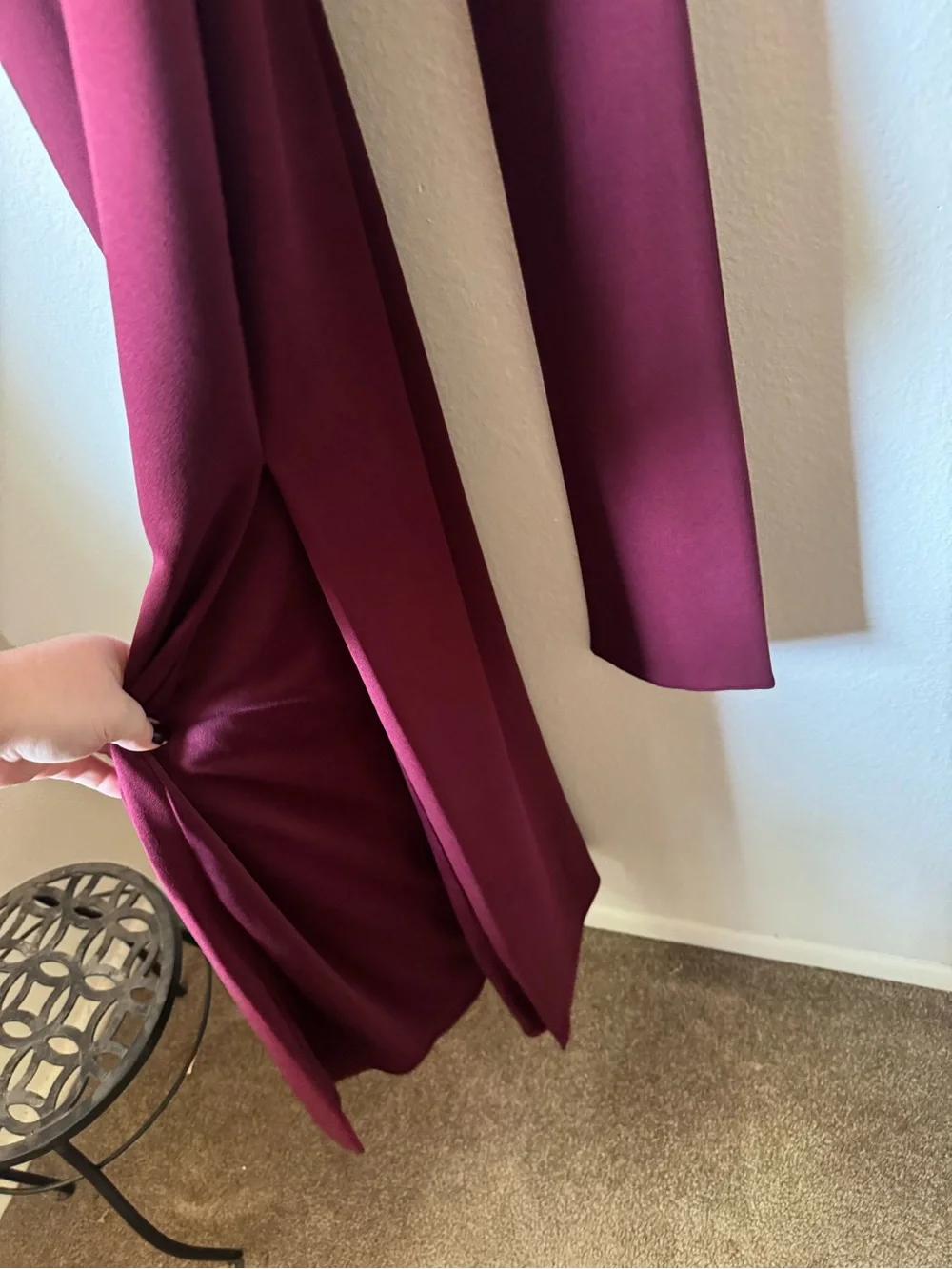 BHLDN | Wine London Crepe Tie-Back Dress